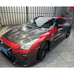 Nuevo Parachoques Delantero de Fibra de Carbono para Nissan GT-R 2009-2015, con Cubierta de Motor Atornillable y Protección Transparente, Color Negro - Product Image 5