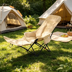 Silla Reclinable Plegable para Exteriores Estilo <span class=keywords><strong>Luna</strong></span>, Cuatro Posiciones, Oxford 600D con Bolsillo Lateral, para Camping, Playa y Picnic, en Oferta - Product Image 1
