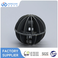 Boule creuse multifacettes en plastique PP de 25 mm, 50 mm, 76 mm