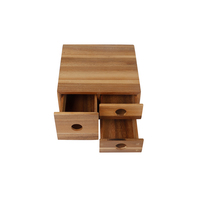 Mini étagère de rangement de bureau Offre Spéciale, organisateur de bureau rustique à 3 niveaux en bois avec 3 tiroirs