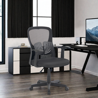 Nouvelle arrivée Chaise de bureau pivotante élégante en maille avec support dorsal Chaise en tissu bon marché pour les fonctions de décoration de bureau