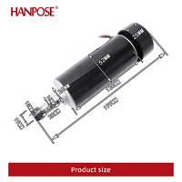 Moteur de broche CNC 500W à diamètre de collet 52mm, 12V CC, refroidi par air, pour machine de fraisage de PCB