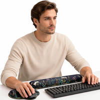 Repose-poignets pour clavier Dapesuom, en caoutchouc, pour soulager la douleur, petite taille, base antidérapante, pour ordinateur portable de jeu/usage de bureau