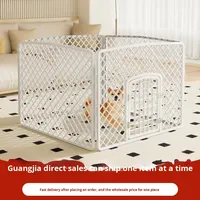 Cage de chenil de parc pour chien en plastique direct d'usine avec fermeture à bouton porte d'exercice de barrière à motif solide à 4 panneaux incluse à vendre