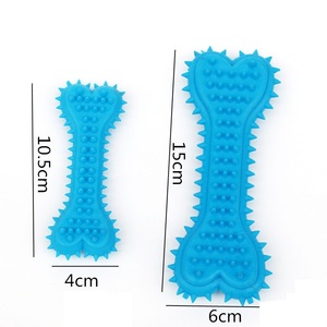 Toptan diş temizleme diş fırçası sopa köpek çiğneme oyuncakları kemik şekilli çevre dostu TPR kauçuk Bite dayanıklı köpek Molar oyuncaklar - Product Image 5