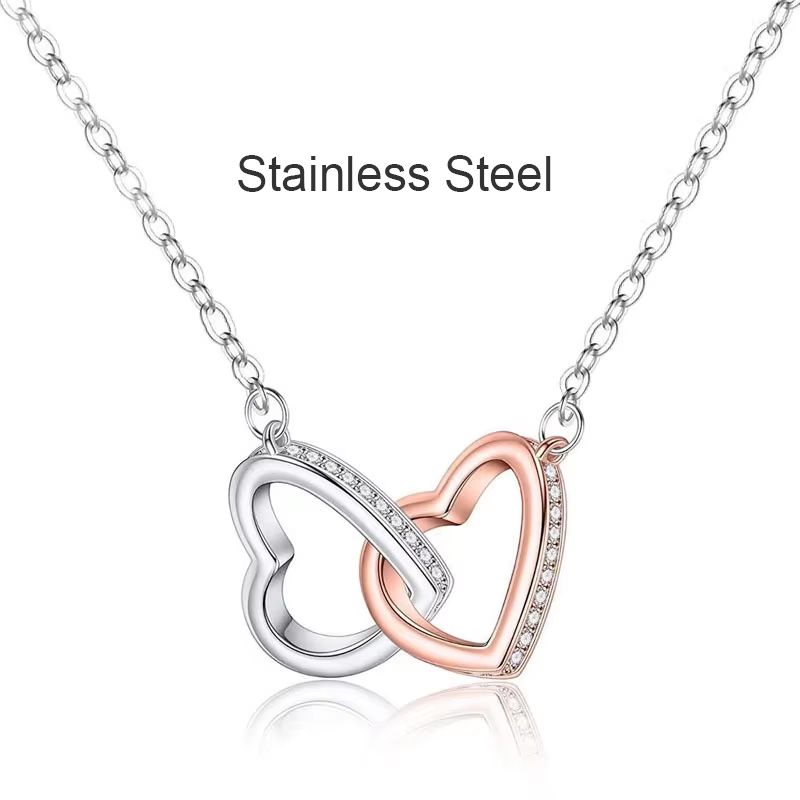 Acciaio inossidabile (oro bianco con placcatura in oro rosa)