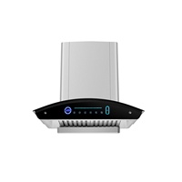 Campana Extractora de Cocina Curva de Alta Calidad con Interruptor Táctil y Filtro Plano Extraíble, Potente Succión, Buen Precio