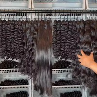 Extensions de cheveux naturels bruts cambodgiens en gros, lisses et ondulés, double trame, lots de cheveux humains bruts