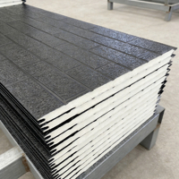 Panneau sandwich en polyuréthane PU ignifuge pour plafond de maison préfabriquée, bâtiment de bureaux
