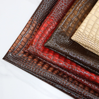 Cuir PU brillant gaufré motif crocodile 0,9 mm, matière pour chaussures, rouleaux de similicuir artificiel pour la fabrication de sacs à main