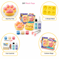 Kit de Fabrication de Jouets Squishy DIY Thème Desserts Sucrés Outils de Pâtisserie en Silicone Jouets à Presser Ensemble de Moules à Colle Marque SY Enfants 6+ Anti-Stress