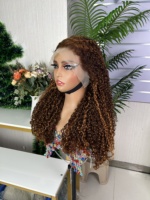 Peluca rizada pixie 13*4 sdd de cabello humano 100% natural de alta densidad