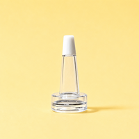 Bouchon compte-gouttes transparent en PVC de 20 mm pour flacon à sertir, embout en forme de trompette, bouchon compte-gouttes à clipser pour flacons et bouteilles