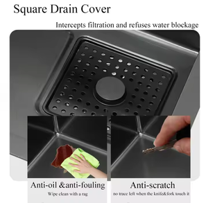 Nouveau Robinet de Lave-Vaisselle Multifonction Personnalisé <span class=keywords><strong>Noir</strong></span> Mat en Acier Inoxydable pour Évier de Cuisine avec Valve en Laiton, Évier Intelligent - Product Image 2