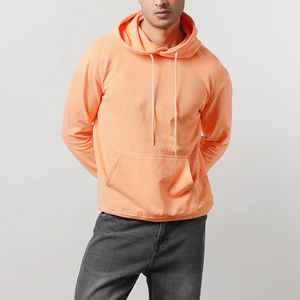 Premium Quality 100% Cotton Winter Pullover <b>Hoodie</b> For Men Hot Selling Regular Fit Solid Color Fleece Pullover Casual <b>Hoodie</b> - Product Image 4