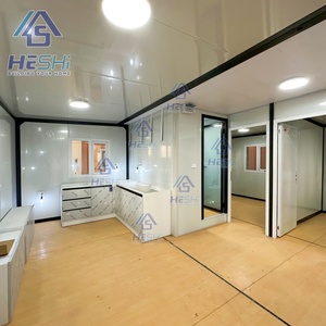 บ้านสำเร็จรูปทรงสี่เหลี่ยมผืนผ้า HeSHi ดีไซน์ทันสมัยสำหรับใช้ในบ้าน พร้อมประตูและหน้าต่างกระจก - Product Image 4