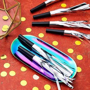 Cornes de fête musicales noires et argentées, klaxons et bruiteurs pour anniversaires, réveillons de Nouvel An, fournitures et cadeaux de fête - Product Image 4