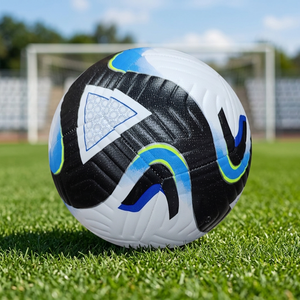 Ballon de football professionnel JNA Group bleu noir rouge blanc motif étoilé entraînement match 0,41-0,45 kg - Product Image 5