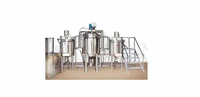 Usine de fabrication de savon : Système de mélange sous vide contrôlé par PLC en acier inoxydable SS316L avec homogénéisateur et réservoir de stockage, capacité 50-1000