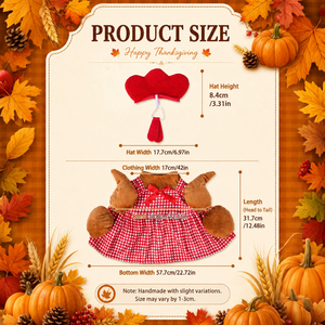 Decorazione stagionale per giardino Pafu Harvest Holiday, ornamento per portico in stile rustico, costume da tacchino per il Ringraziamento, costume da oca da prato da 23 pollici - Product Image 2