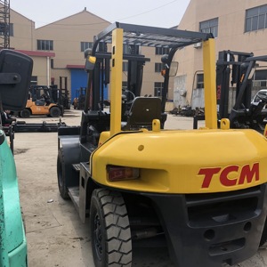 Second Hand Original Diesel Forklift TCM 7 Ton 4WD Solid Tire Rough Terrain <b>Used</b> Good Condition - Product Image 1