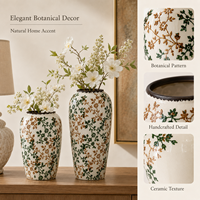 Vases en céramique de style campagnard français, pots à fleurs, jardinières, accessoires de décoration de bureau, vase en porcelaine bleu et blanc, décoration intérieure