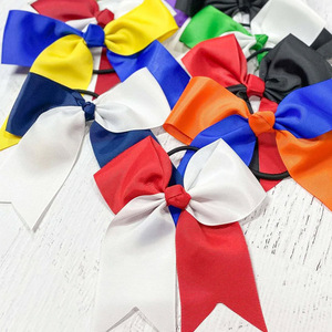 Grandi Fiocchi per Capelli Bicolore da 8 Pollici, Fermacoda Fatti a Mano per Ragazze Adolescenti, Cheerleader e Sport - Product Image 1