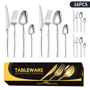 Juego <span class=keywords><strong>de</strong></span> Cubiertos <span class=keywords><strong>de</strong></span> Acero Inoxidable <span class=keywords><strong>de</strong></span> 16 Piezas, Diseño Delgado, Acabado Pulido Espejo, Servicio <span class=keywords><strong>para</strong></span> 4 Personas, Uso Doméstico y en Restaurantes - Product Image 2