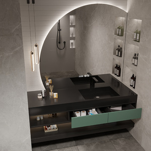 Novità 2024: Armadietto a Specchio LED per <span class=keywords><strong>Bagno</strong></span> <span class=keywords><strong>in</strong></span> Ardesia e <span class=keywords><strong>Lavabo</strong></span> Personalizzati di Design Innovativo - Product Image 4