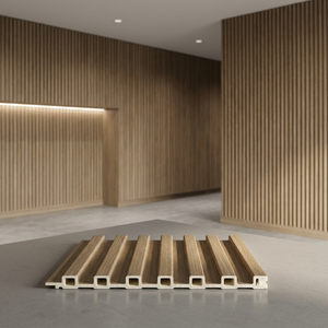 Panneau mural cannelé pour rénovation de sous-sol, anti-moisissure, résistant à l'humidité, en WPC, insonorisant, ignifuge, garantie 3 ans pour les surfaces finies - Product Image 3