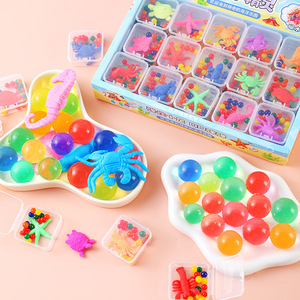 Ocean <b>Bubble</b> Pearls Water Absorbent Beads 30Pcs Boxed Toy For <b>Kids</b> Stress Relief Playset - Product Image 4