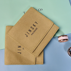 Jinsky Custom Microfiber <b>Jewelry</b> Container Strap Embossed Logo Envelope Design Premium Microfiber Pouch for Your Valuable Pieces - Product Image 6