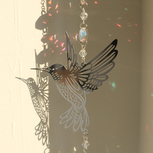 Colector de Sol con Forma de Animal de Colibrí de Acero Inoxidable, Arte <span class=keywords><strong>Deco</strong></span> <span class=keywords><strong>Simple</strong></span> PARA EL Hogar, Dormitorio, Decoración de Pared para Navidad, Estancia de Viento - Product Image 3