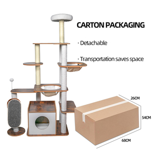 Bán Buôn Mèo Cây Hiện Đại Đồ Chơi Sang Trọng Nhà Bằng Gỗ Mèo Scratcher Cây Mèo Tháp - Product Image 5