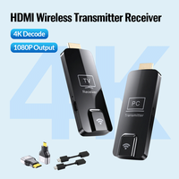 Kit d'extension HDMI sans fil 4K, portée 100M/328FT, émetteur et récepteur HDMI sans fil 4K 1080P