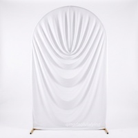 Voilages élégants en spandex pour arche de mariage, tissu extensible doux, rideau de fond de scène pour cérémonie, décoration pour événements de jardin et photographie
