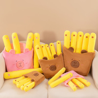 Peluches Capybara Frites Personnalisées, Jouets en Peluche en Coton PP, Jouets en Peluche de Noël pour Enfants, Jouets Créatifs en Forme de Frites