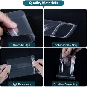 Paquete de 300 bolsas transparentes con cierre de cremallera de 3 x 4 pulgadas, bolsas de plástico resellables para almacenamiento de joyas, para relojes y gafas - Product Image 6