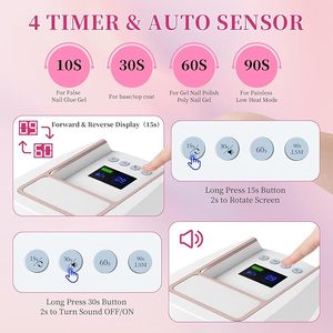 Lámpara UV Recargable de 126w, Inalámbrica, para Esmalte de Gel, Luz LED Roja para Uñas, para Salones de Manicura Profesionales - Product Image 6