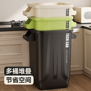 ถังขยะขนาดใหญ่ทรงสี่เหลี่ยม 1140 กรัม สำหรับใช้ในครัวภายในบ้าน - Product Image 4