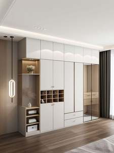Balom Hot Sale Modern Design <b>Glass</b> Door Wardrobe with LED Lights - Product Image 4