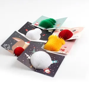 Custom Vrolijk Kerstboom Gift Card 3D Pop Up Card Wenskaarten Kerstcadeaus Ansichtkaarten Met Envelop