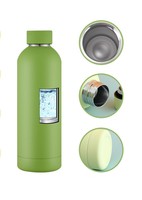 Bouteille d'eau en acier inoxydable avec peinture en caoutchouc souple 17OZ, flacon de sport à petite bouche pour lait 500ML