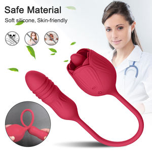 Usa Magazijn Rose Vibrator Seksspeeltje Voor Vrouw En Mannen Cock Ring Massage Masturbatie Sexy Speelgoed Automatisch Seksspeeltje Dildo 'S Voor - Product Image 6