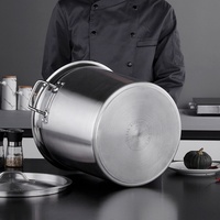 Marmite de cuisson multifonction en acier inoxydable grande capacité pour soupes et bouillons, idéale pour les cuisines d'hôtel