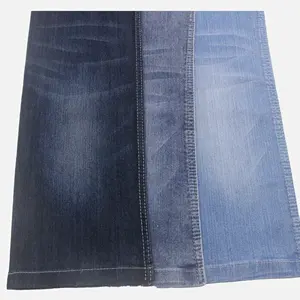 10oz kain denim Indigo slub katun denim dalam stok rendah strech kain denim untuk Jaket