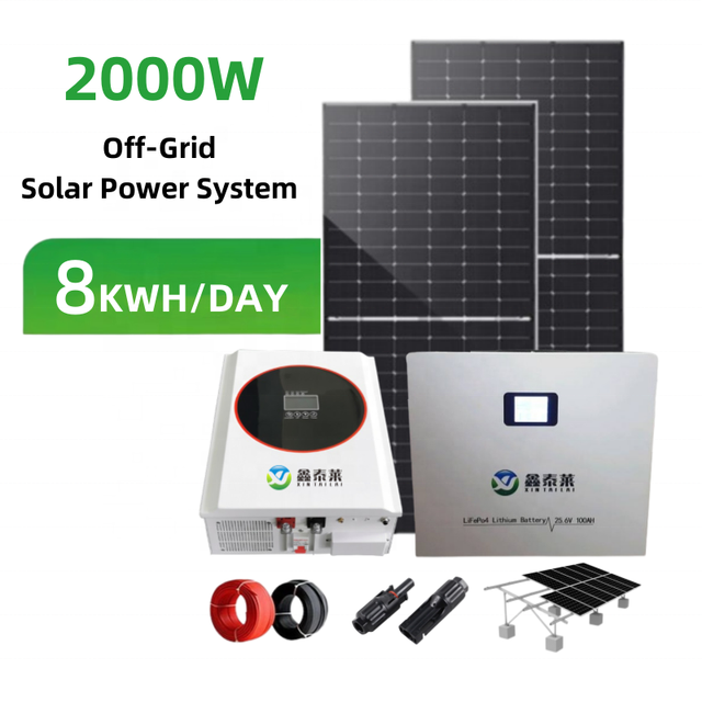 2KW 2000W 2KVA House Home Solar Panel Kit 1000W Solar Power System for Home