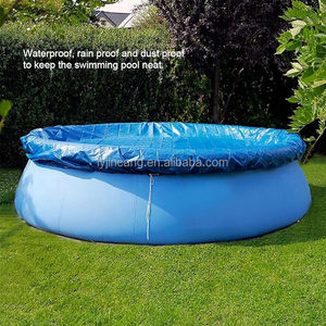 Bâche de piscine ronde en PE, imperméable, résistante, protégée contre les UV, avec cordon de serrage pour piscine hors sol - Product Image 2
