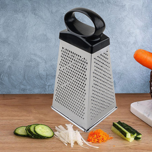 Râpe de cuisine manuelle <span class=keywords><strong>4</strong></span> faces en acier inoxydable multifonctionnelle coupeur de table fruits légumes fromage - Product Image 3