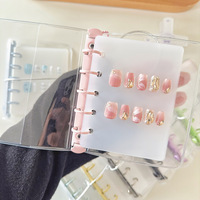 Album photo M5 Macaron style coréen en PVC, pochette pour cartes, fournitures scolaires et de bureau, dossier transparent mignon à 5 trous pour étudiants